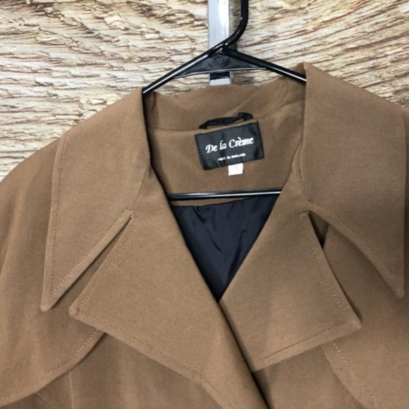 De La Creme 16 US 1201 Double Breasted Trench Coat - Picture 3 of 8